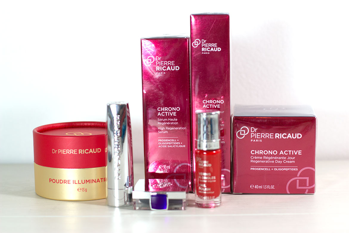 Dr Pierre Ricaud produits Chrono-Active et maquillage