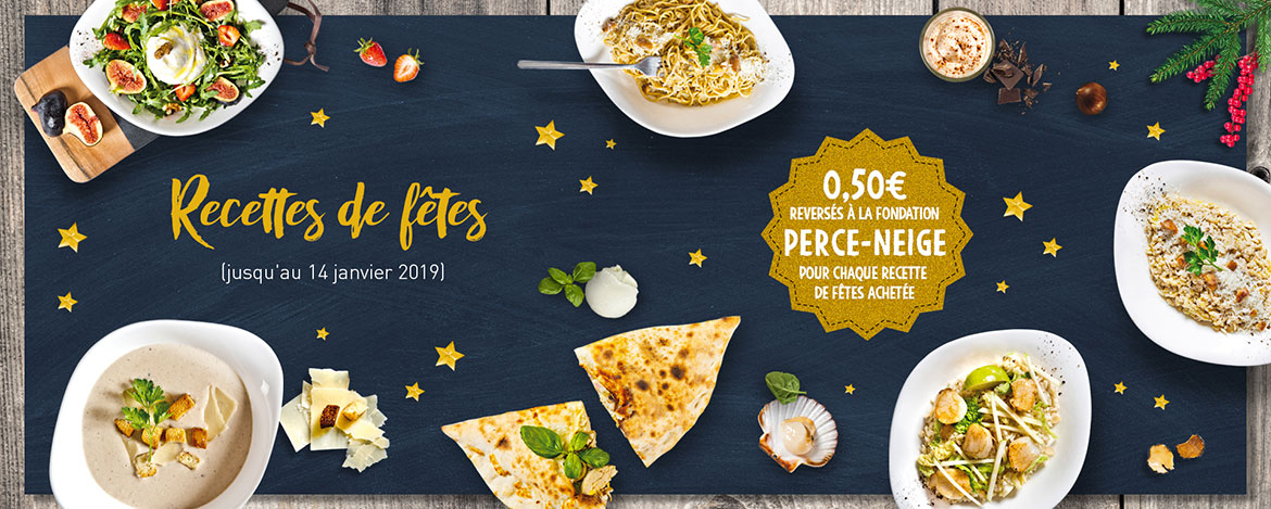 Vapiano Recettes de fêtes Association Perce-neige