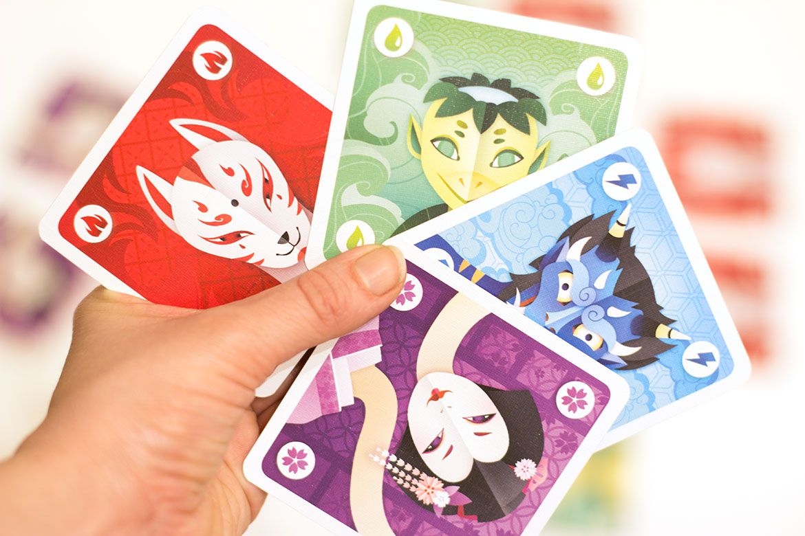 Cartes du jeu de société Yokai